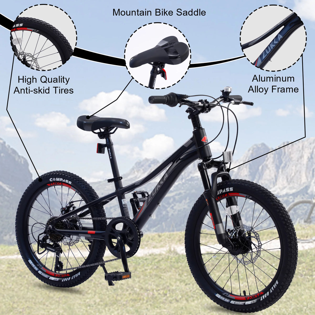 20” 7 Speed Green Mountain Bike P1346