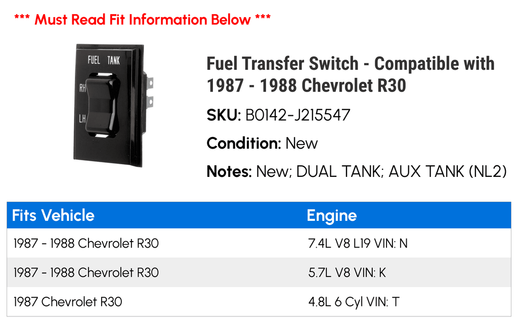 Fuel Transfer Switch P136