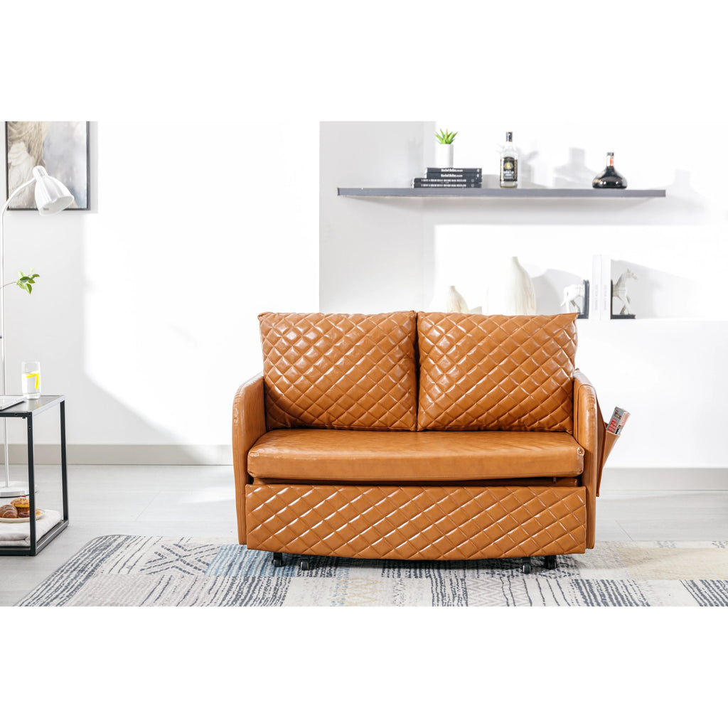 Convertible Sleeper Loveseat Sofa Bed with Headboard M18638