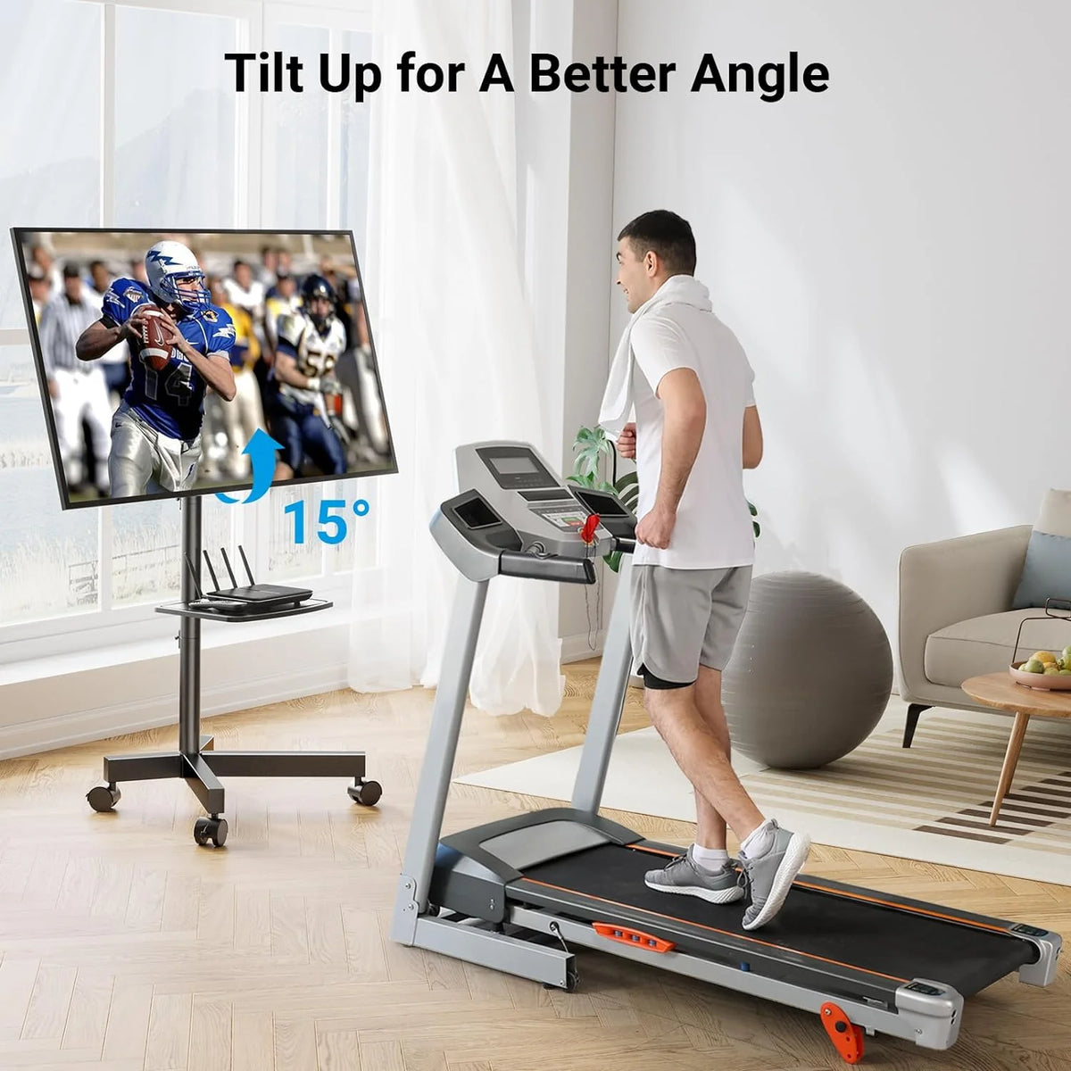 Rolling Floor TV Stand for 23-60" TV J4426