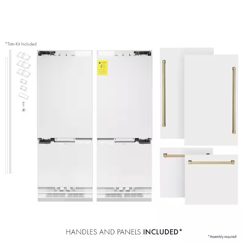 60 in. 4-Door French Door Refrigerator with Champagne Bronze Handles L40071