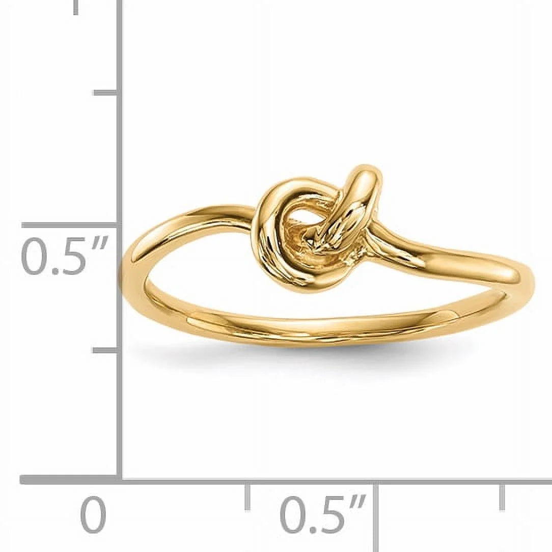 14K Yellow Gold Polished Knot Ring Size 7 S650