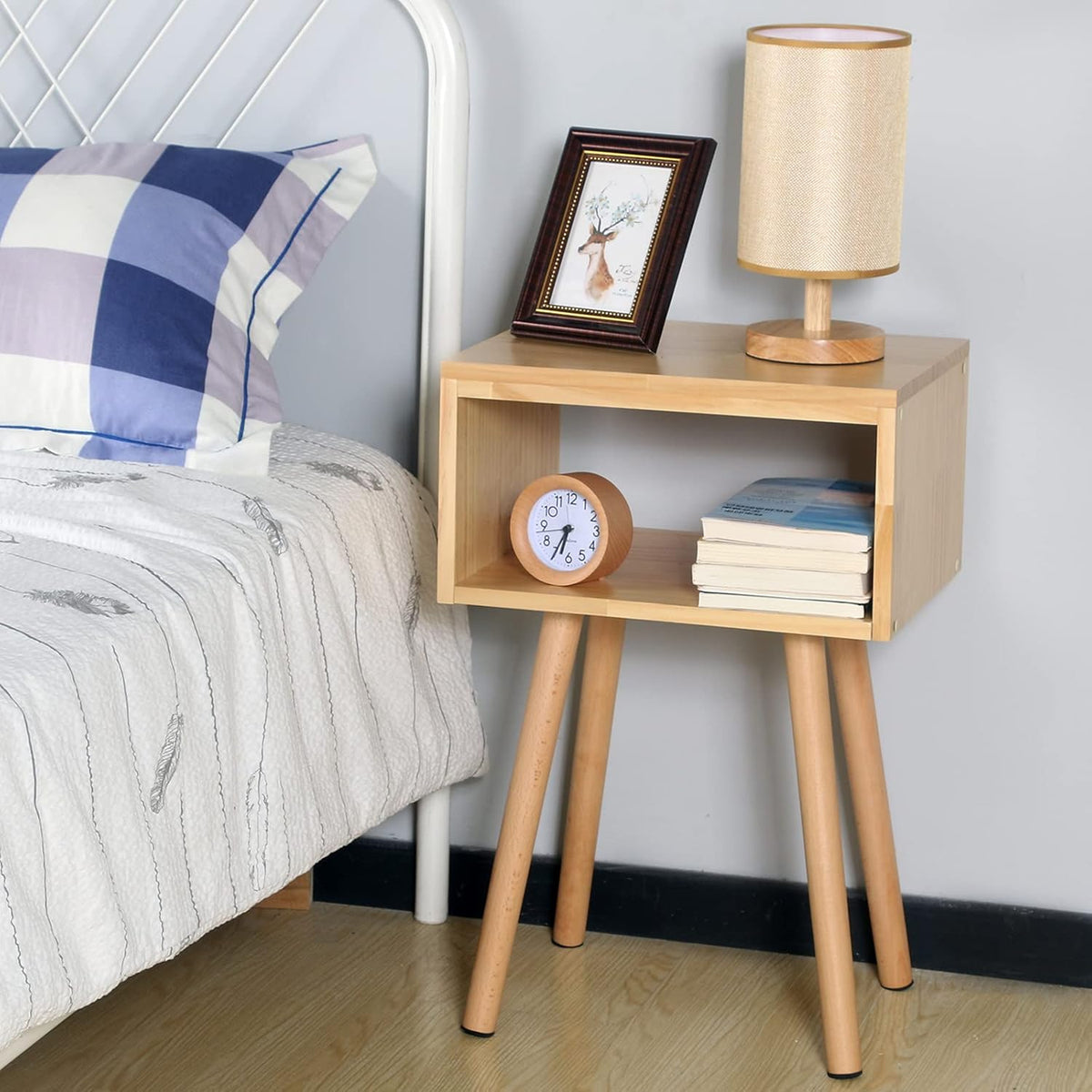Solid Wood Nightstand Bedside Table End Side Table M158