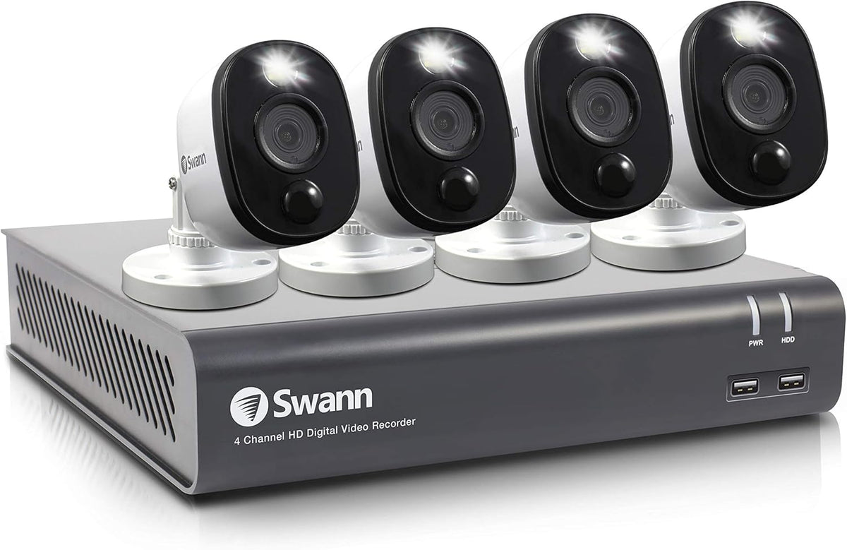 4 Channel 4 Camera 1080p Full HD DVR CCTV Security System with 1TB HDD Y3636