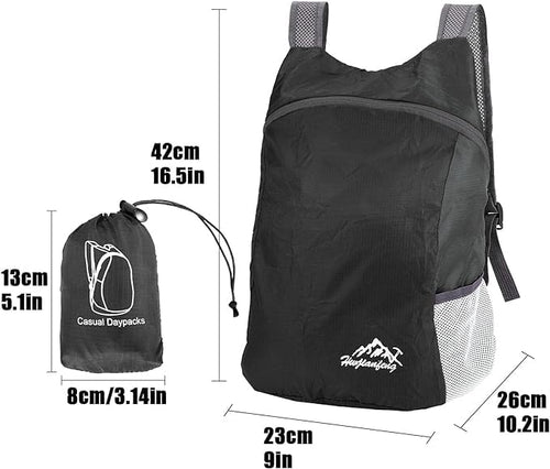20L Ultralight Foldable Backpack Hiking Rucksack Water Resistant Travel Daypack W458048