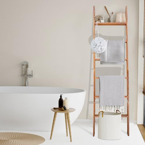 6-Tier Wooden Blanket Ladder Shelf A386049