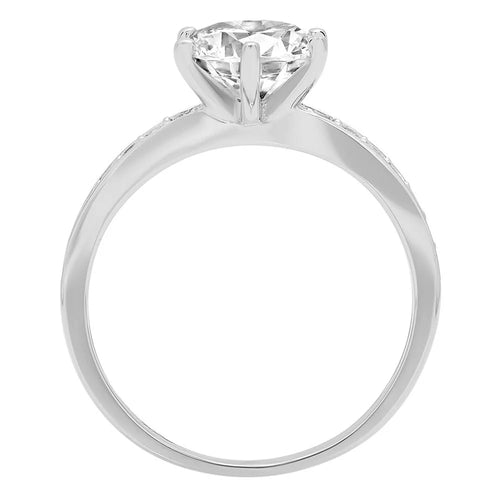 18K White Gold Diamond Engagement Ring K118594