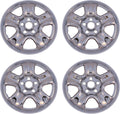 Chrome 5 Spoke Steel Rim Wheel Skin Hub Caps Set of 4 Q798