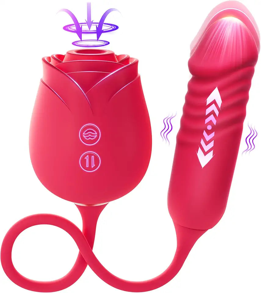 Thrusting G Spot Vibrator with 10 Sucking Modes J69483