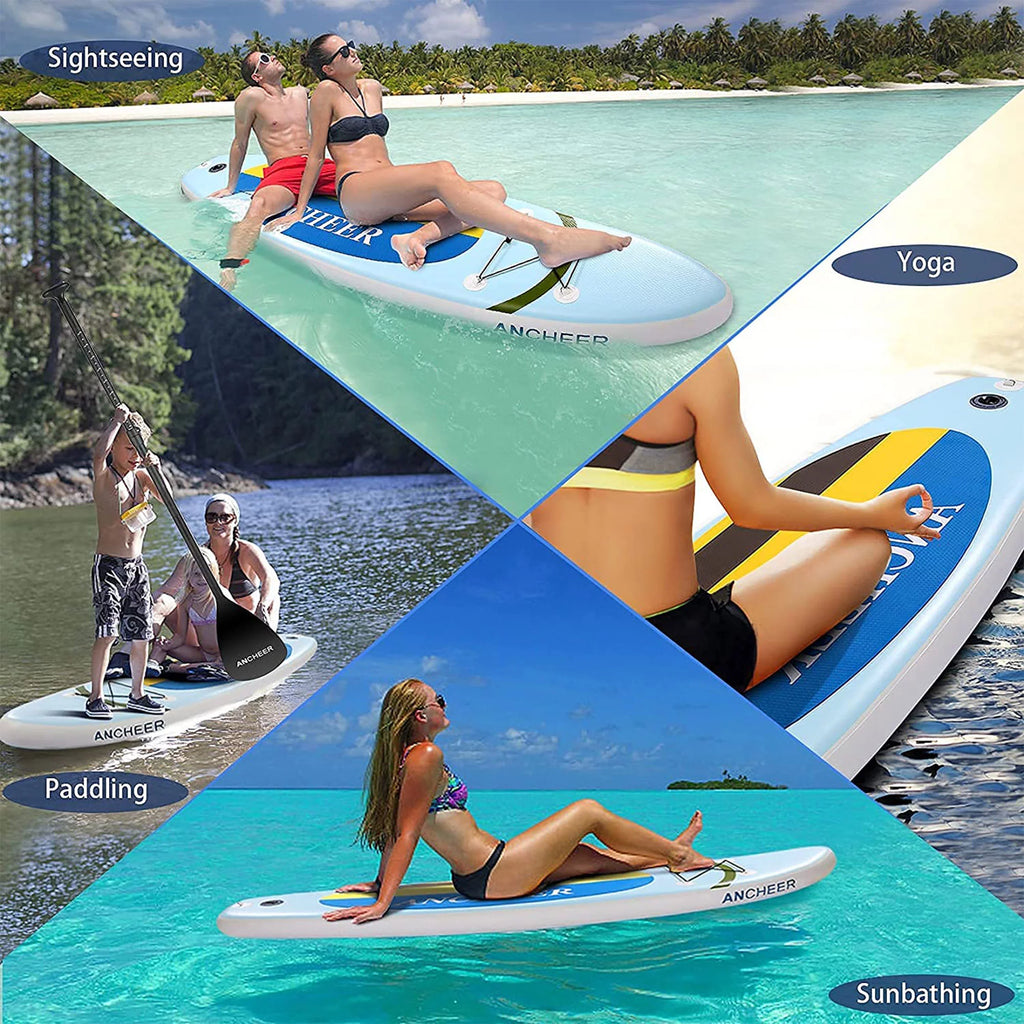 Yellow Inflatable Stand Up Paddle Board with Bag H331772