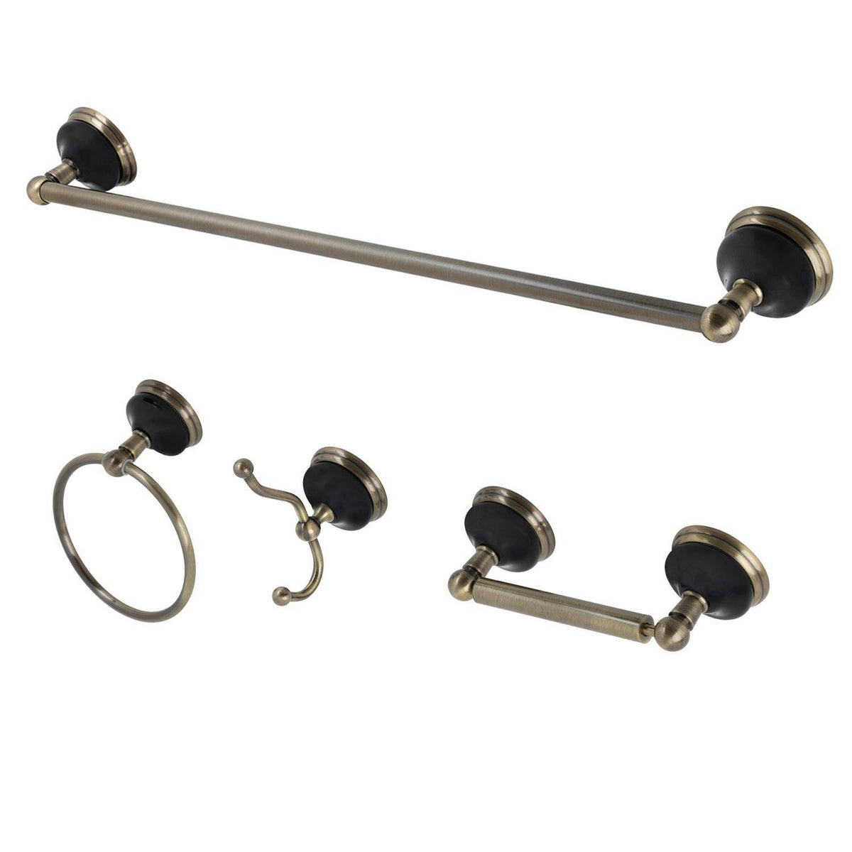 Antique Brass 4-Piece Bathroom Accessory Set M71948