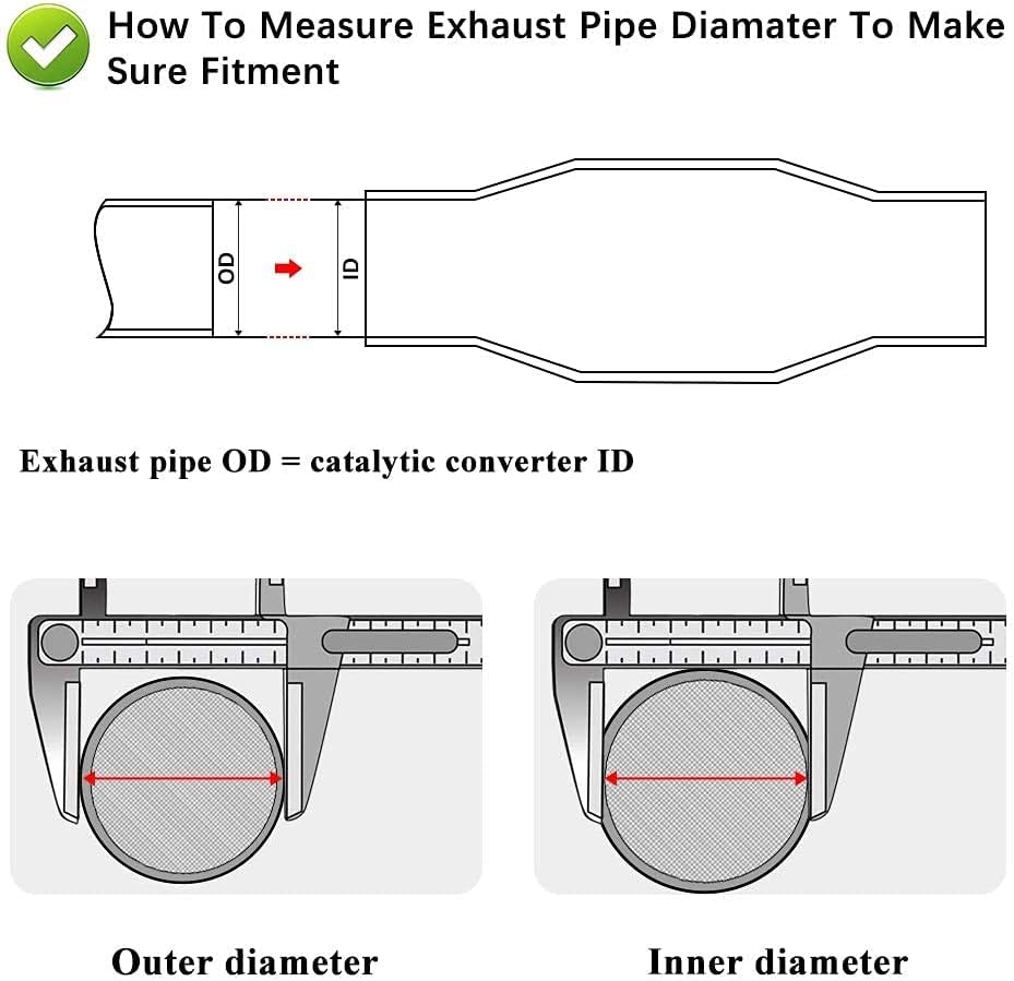 2.5 Inlet/Outlet Universal Catalytic Converter with O2 Port Pack of 2 K2419