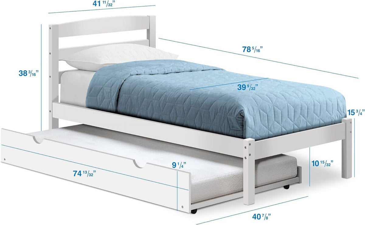 White Pine Wood Trundle Bed V55213