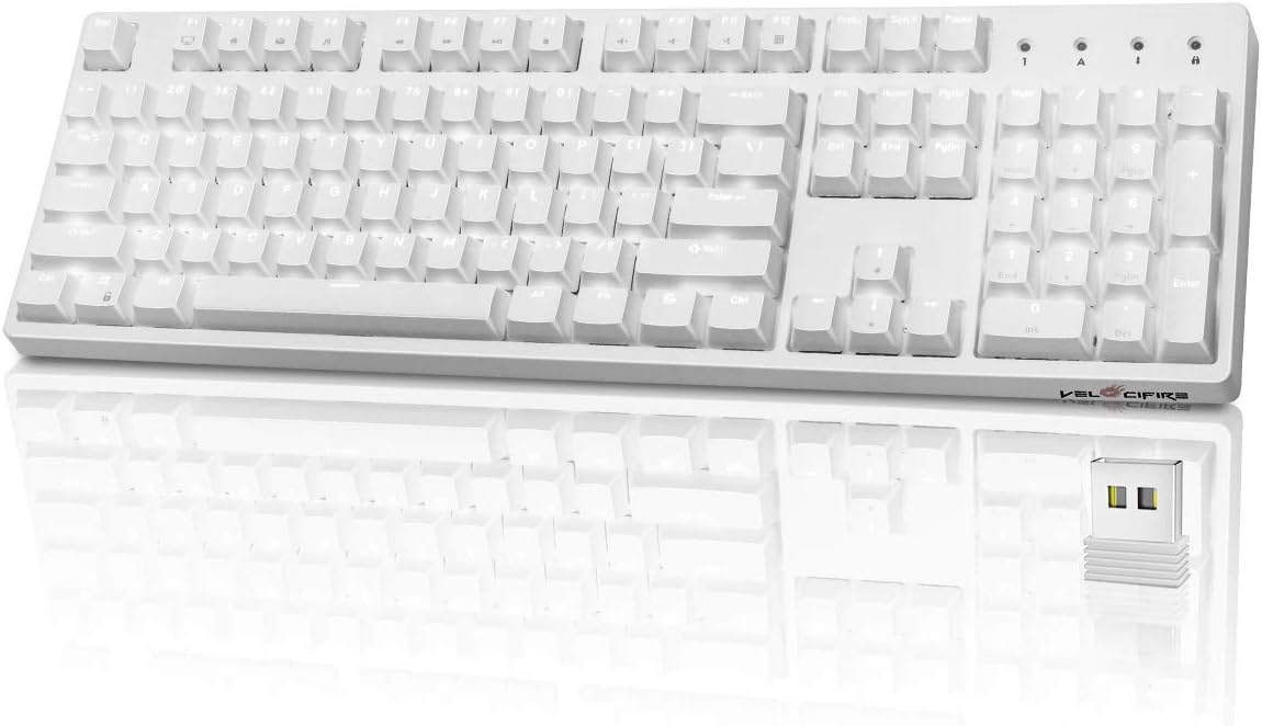 104-Key Full Size Mechanical Keyboard with Brown Switches LED Backlit Anti-ghosting Keys Pack of 2 U39592