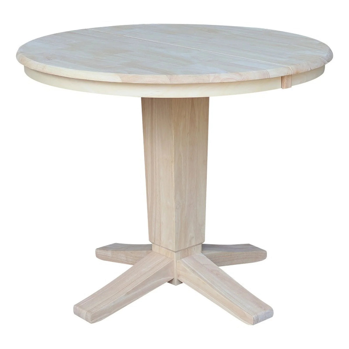 Unfinished Solid Wood Pedestal Dining Table Y814121