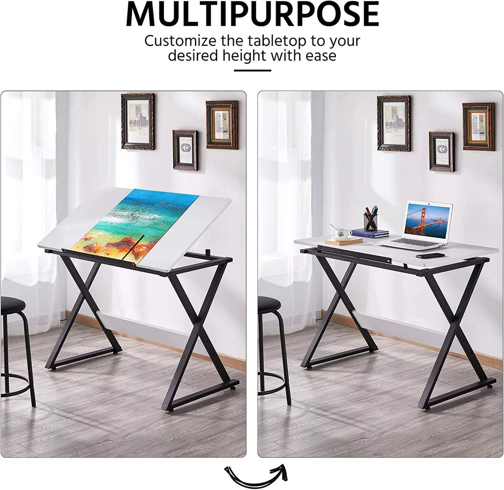 Drafting Table with Tilted Tabletop H91269