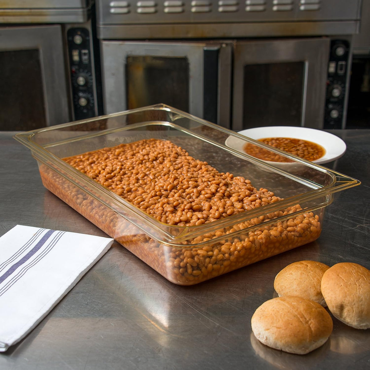 High-Heat Full-Size Food Pan, 12.7 qt, 20-3/4 x 12-3/4 x 4", Amber, Case of 6 W792