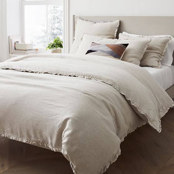 Amber Linen Ruffle Duvet Sham Set T206108