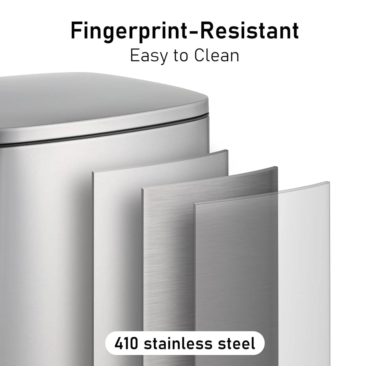 Stainless Steel Step Trash Can Combo Set, 13.2 Gallon & 1.3 Gallon O34183