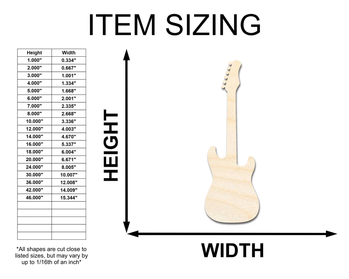 Unfinished Wood Electric Guitar Shape L6855