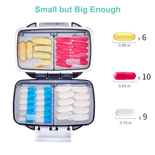 Pink 4 Compartments Travel Pill Organizer N84317