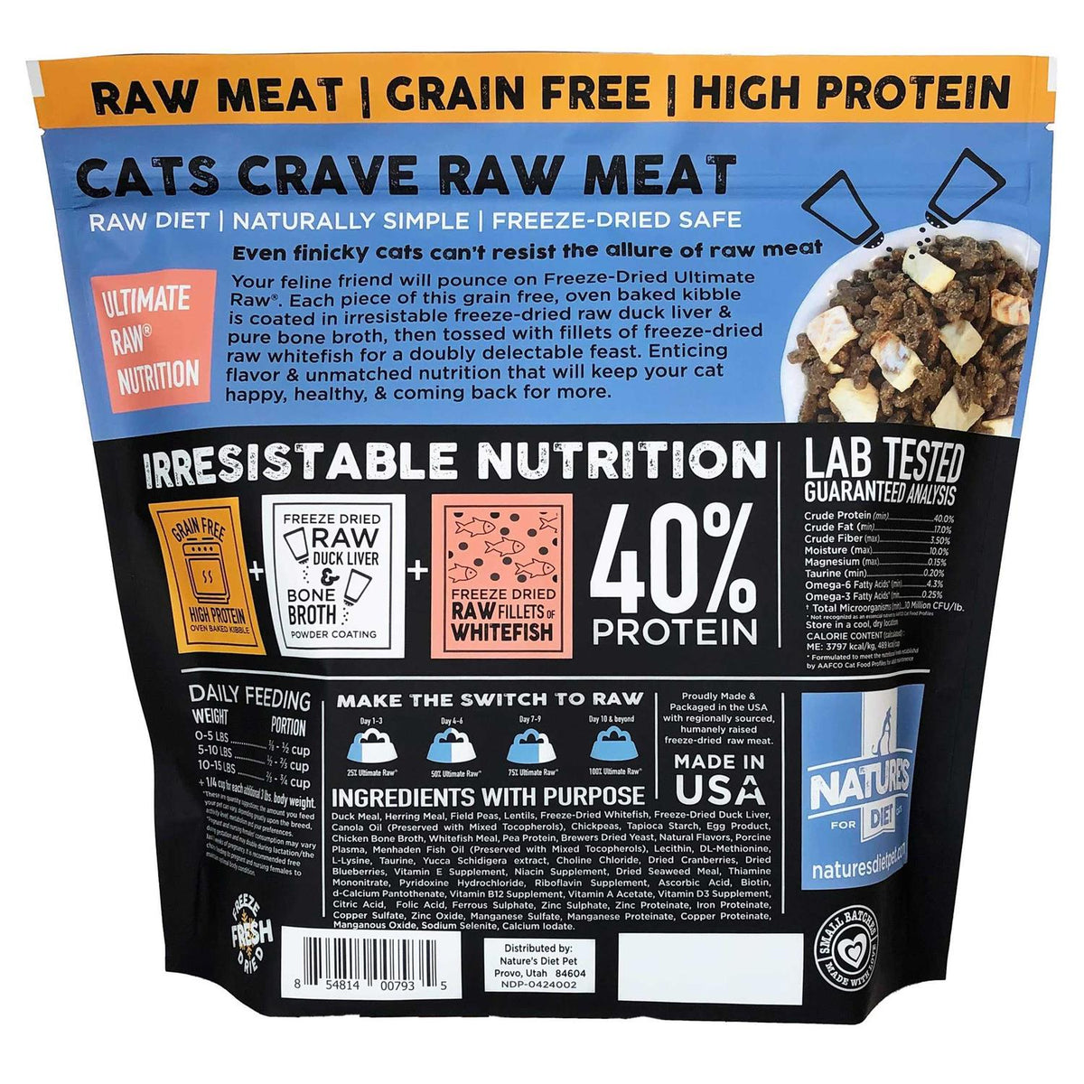 Raw Cat Kibble with Freeze-Dried Raw Whitefish T819651
