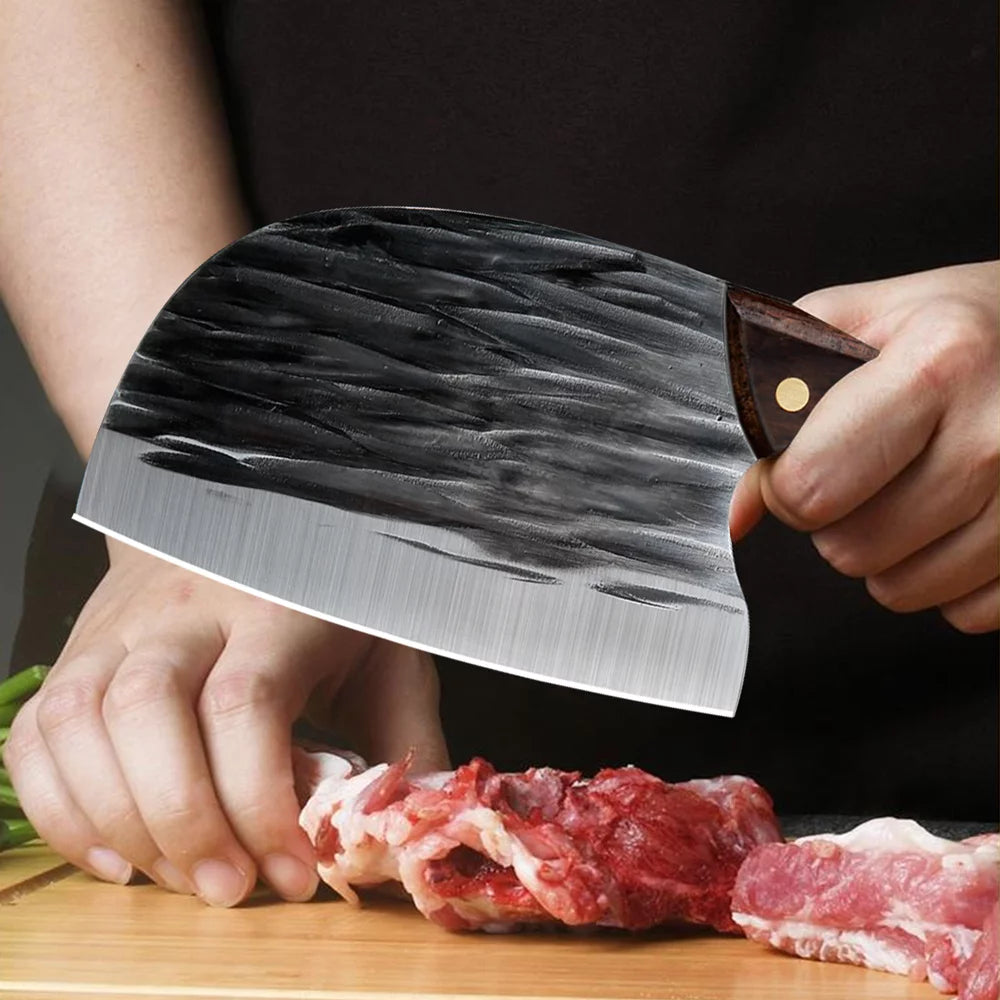 6" High Carbon Steel Full Tang Meat Cleaver Knife T211188