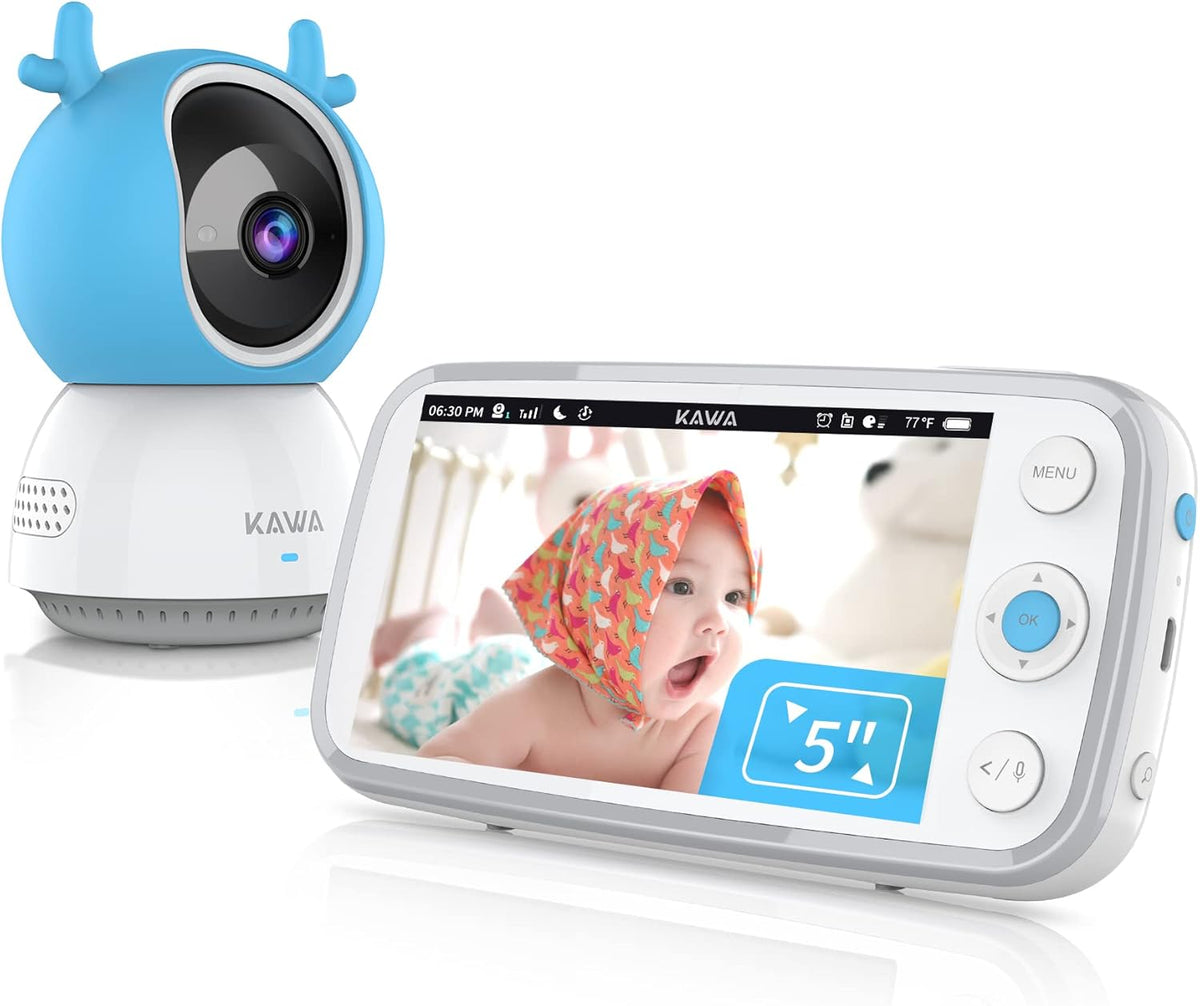 Baby Monitor with Camera and Audio, 720P HD Display, Night Vision, 2-Way Audio A38867