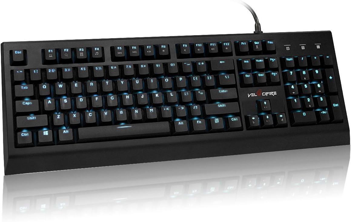 104-Key Full Size Mechanical Keyboard with Brown Switches LED Backlit Anti-ghosting Keys Pack of 2 U39592
