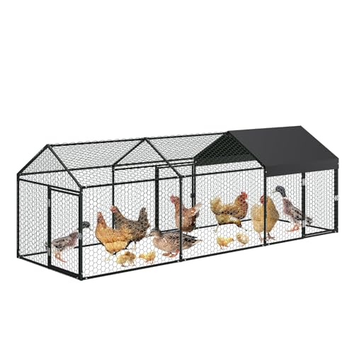 Large Metal Chicken Coop with Cover A52030