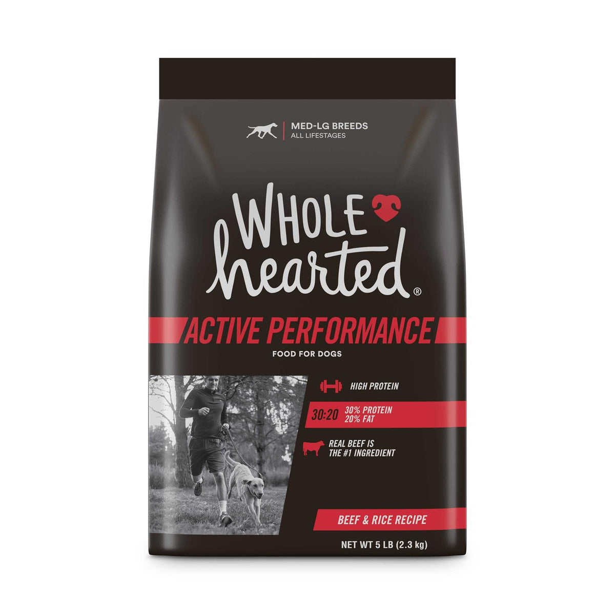 High-Protein Beef & Rice Recipe Dry Dog Food M130
