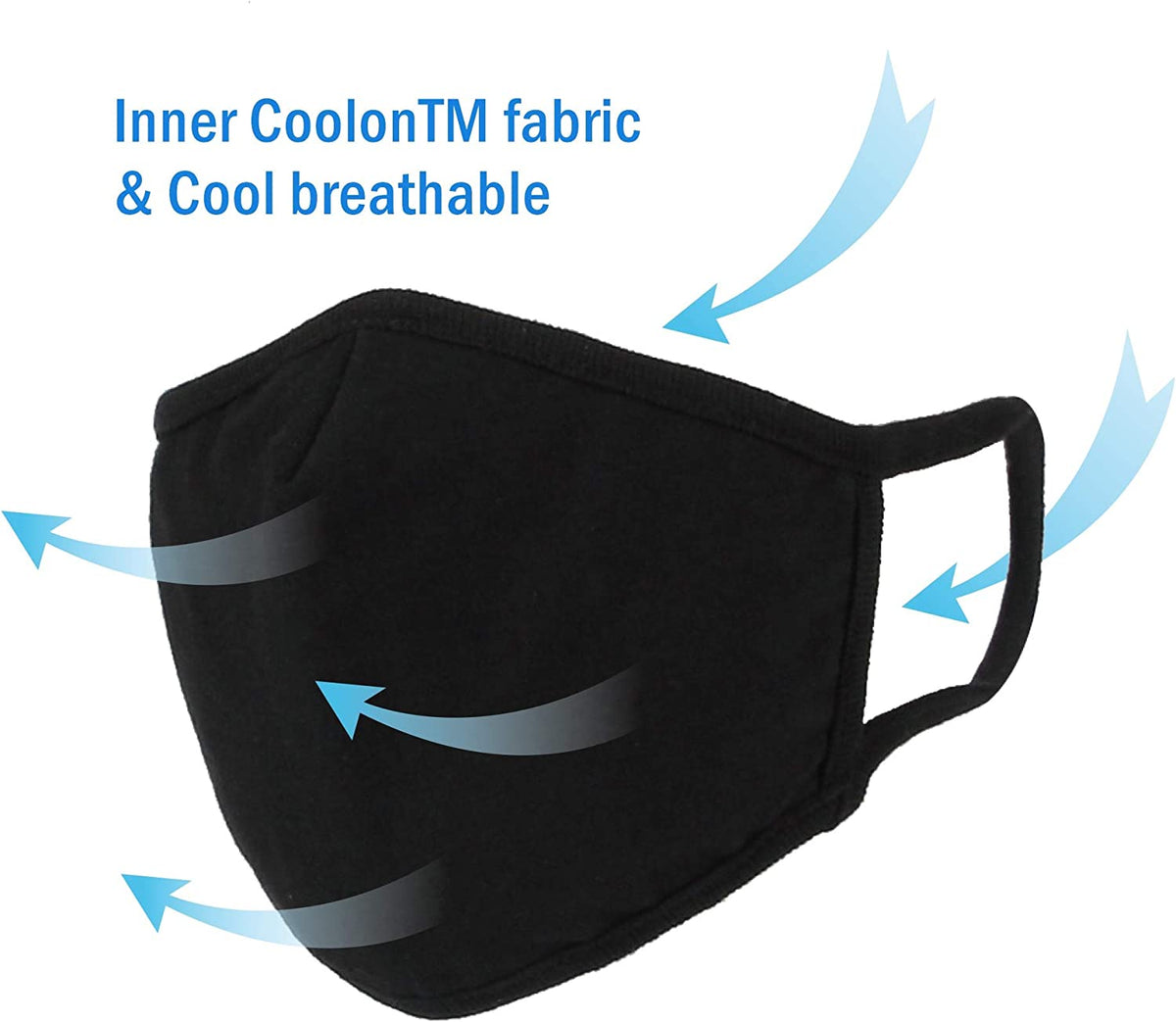 3-Ply Washable Reusable Cloth Face Mask with Nose Wire 6 Pack L9440