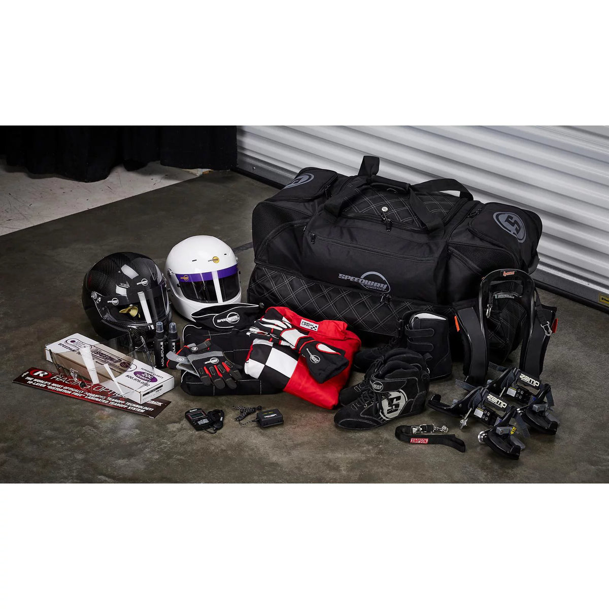 Large Multi-Compartment Nylon Travel Gear Bag with Wheels I6006