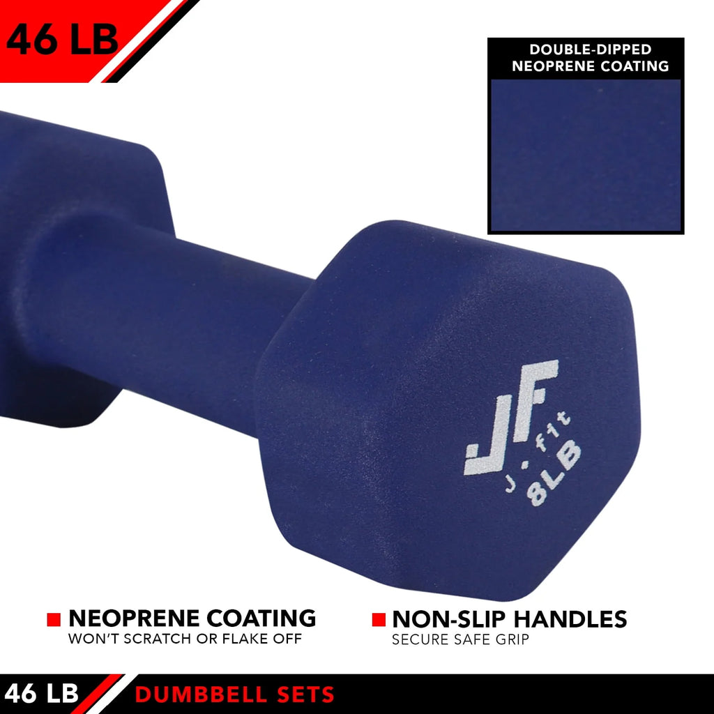 46 lb Dumbbell Set with Steel Stand C948