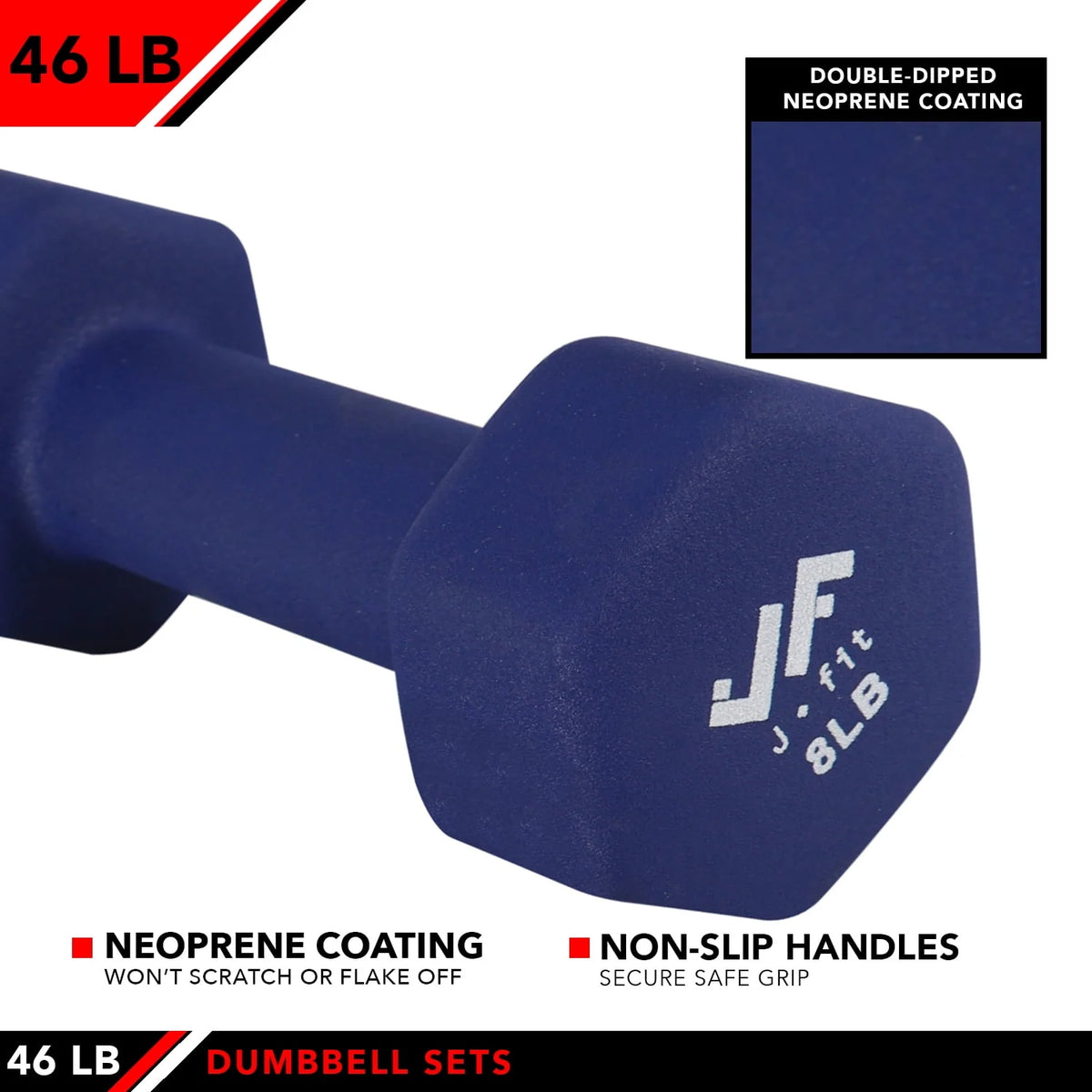 46 lb Dumbbell Set with Steel Stand C948
