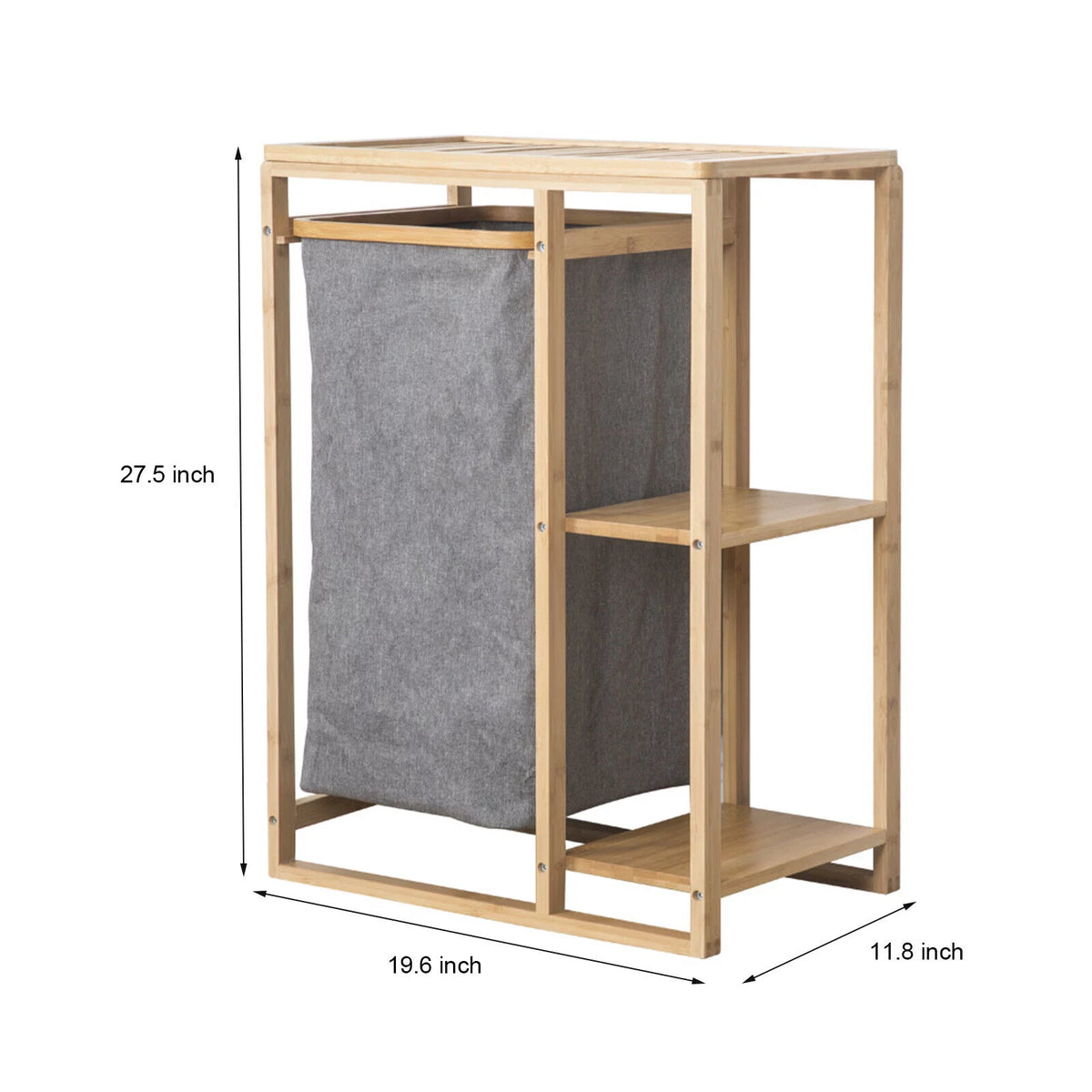 Bamboo Laundry Hamper Storage Rack T93964