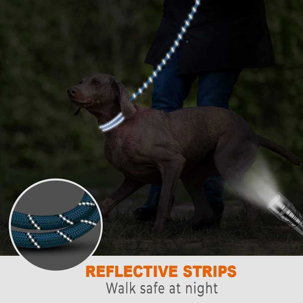 6 FT Reflective Rope Slip Lead Dog Leash with Padded Handle Z261646