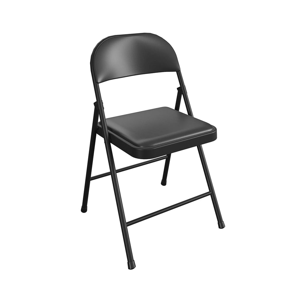Black Vinyl Folding Chair 4-Pack C8803