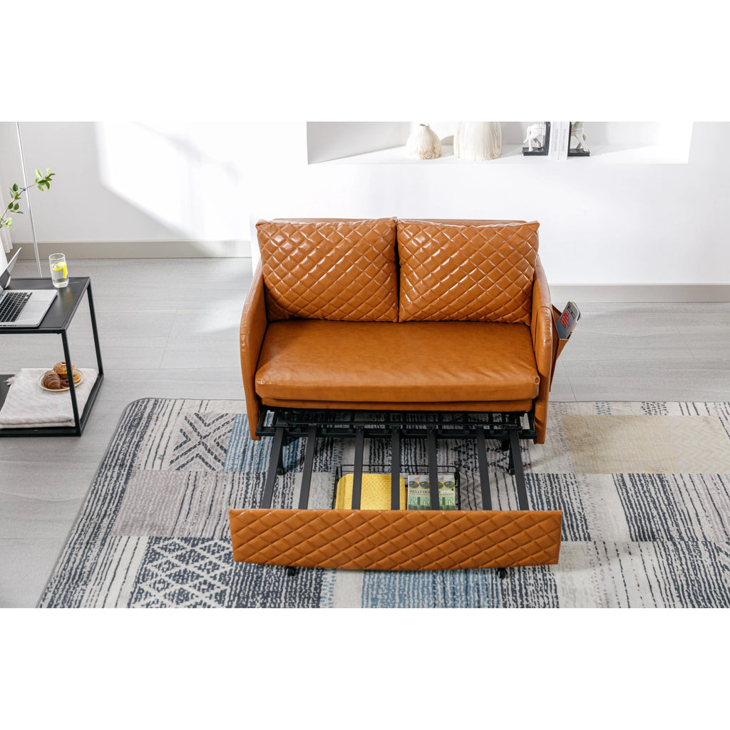 Convertible Sleeper Loveseat Sofa Bed with Headboard M18638