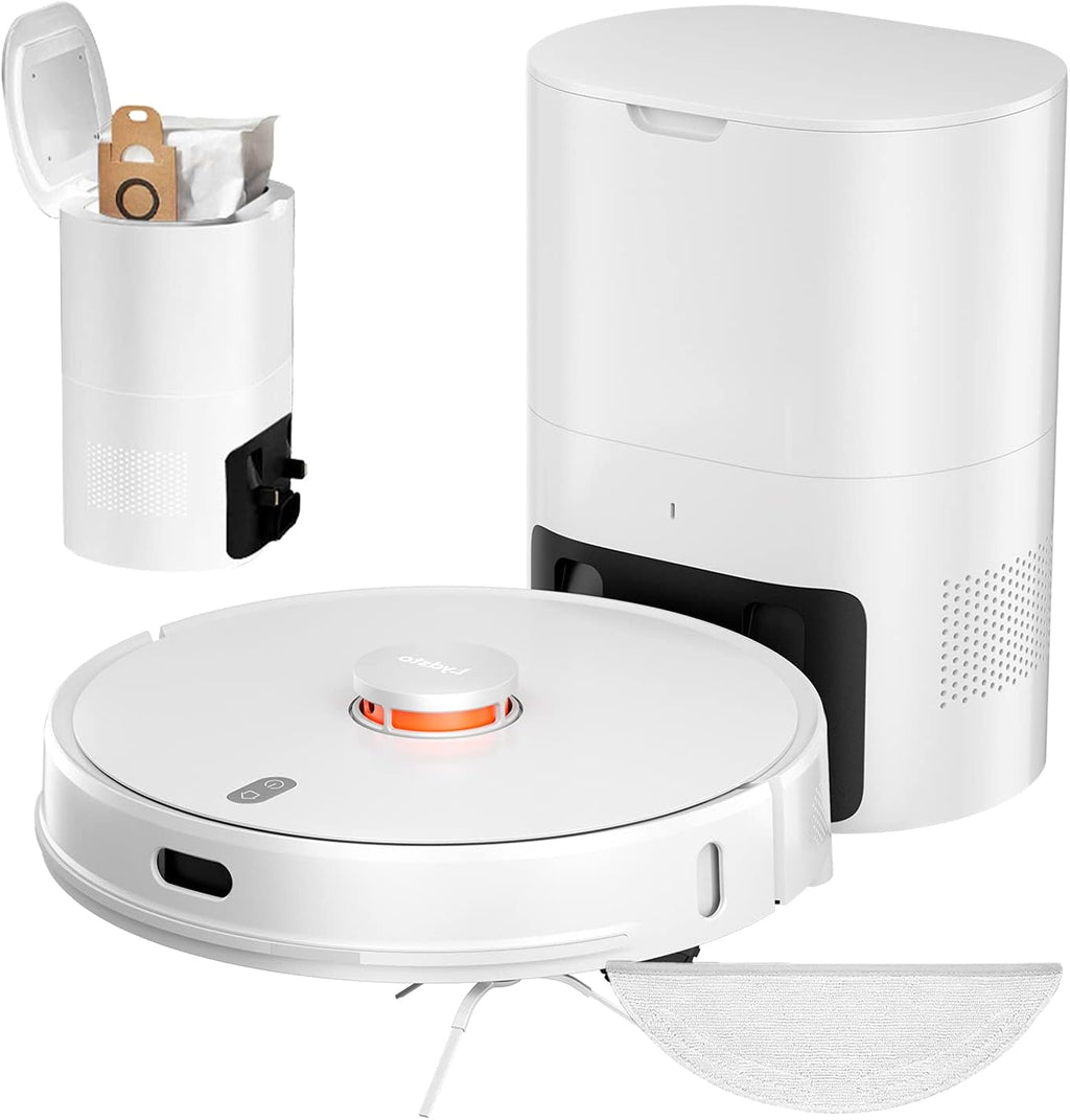 Black Robotic Vacuum Cleaner with Self Empty, Mop, Lidar Navigation, 2700Pa Suction B909