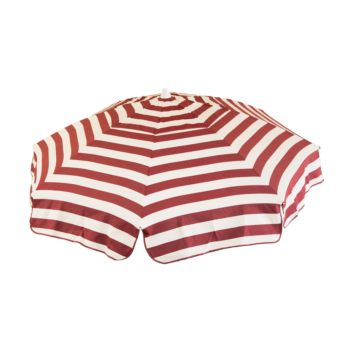 6 ft Khaki and White Stripe Beach Umbrella E5261