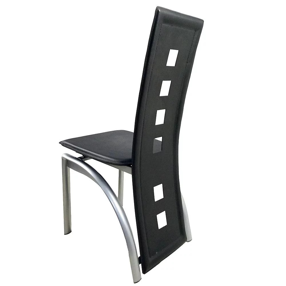 Transparent Black Dining Chairs Set of 4 S831