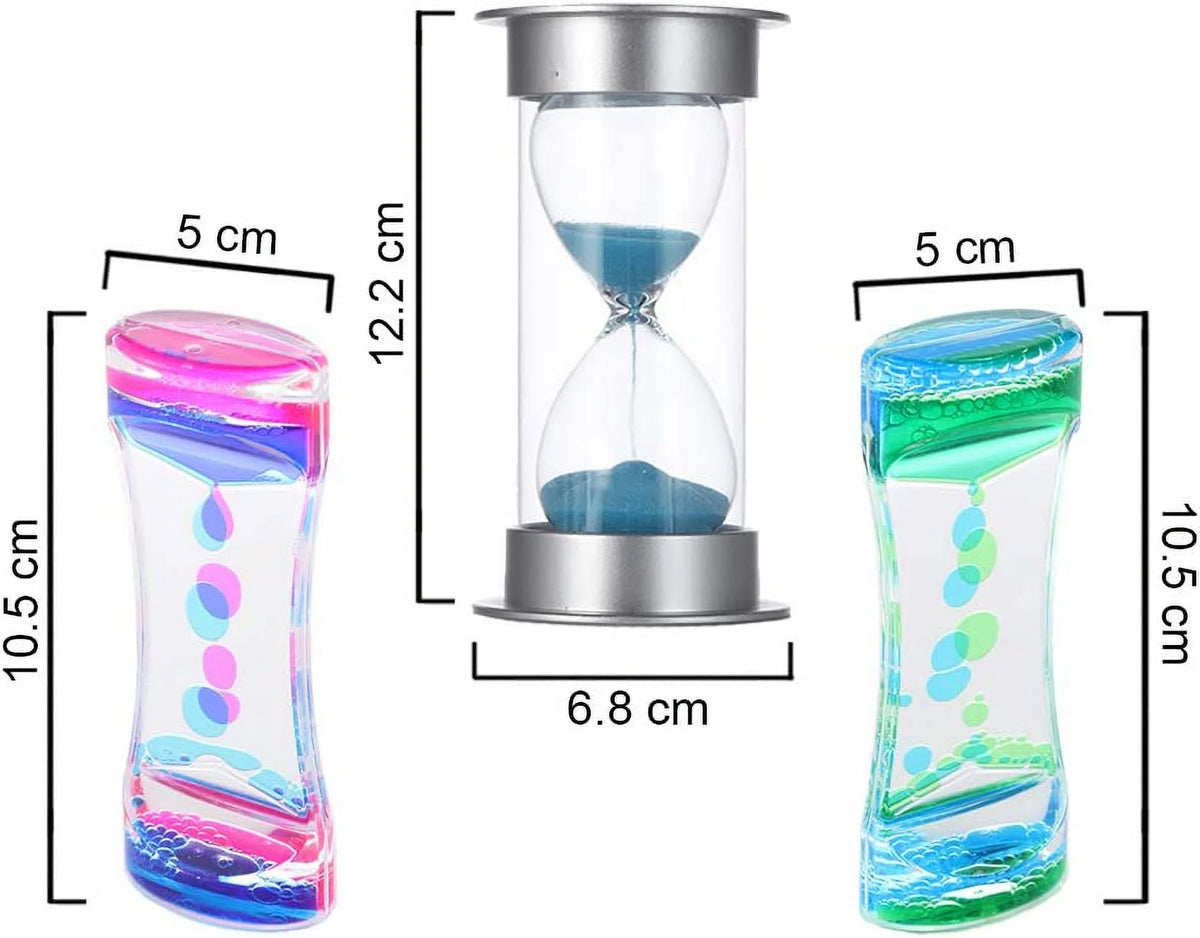 Liquid Motion and Sand Timers 3 Pcs Bundle P3973