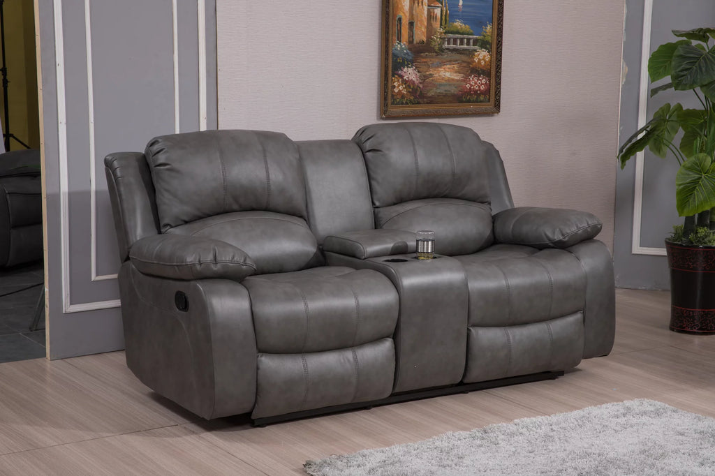 Bonded Leather Reclining Sofa M62008