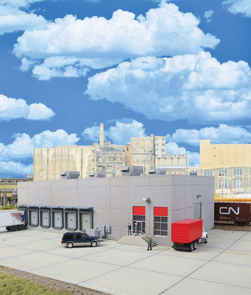 Modern Concrete Warehouse HO Scale X6180