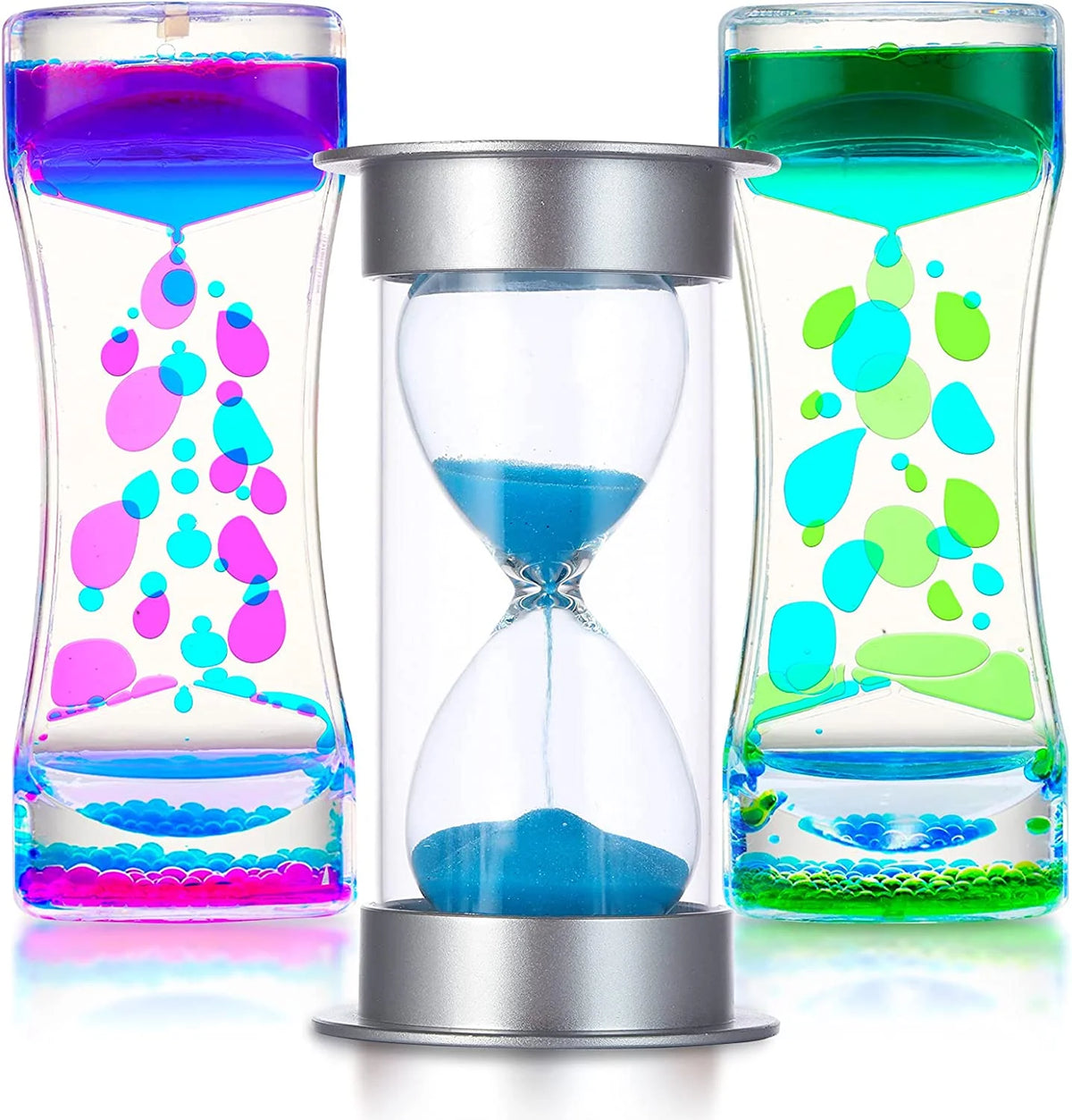 Liquid Motion and Sand Timers 3 Pcs Bundle P3973