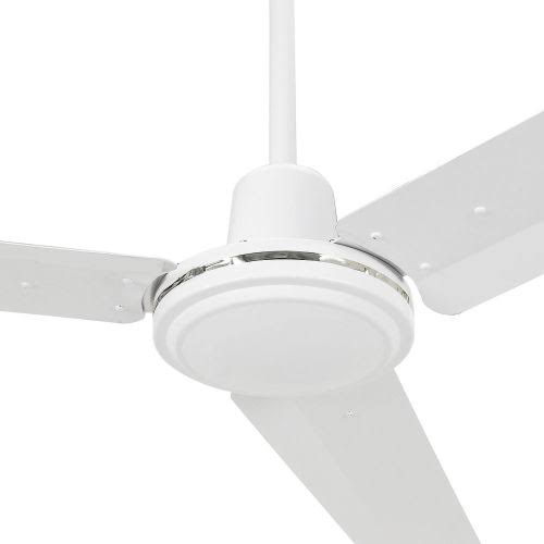 Industrial Ceiling Fan White 60 inch with 4 Speed Controller E28848