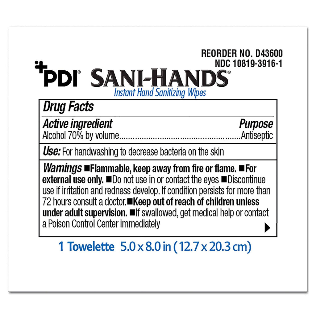 Sani-Hands ALC Hand Wipes N931