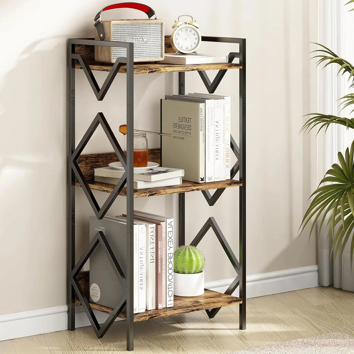 3-Tier Metal Shelf Black K8294