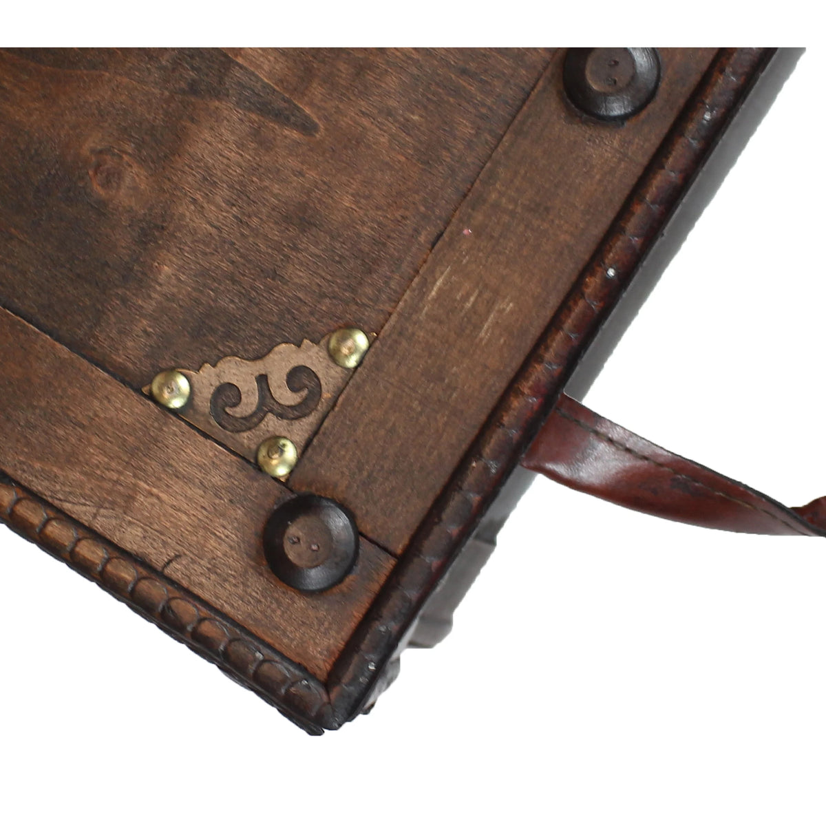 Antique Style Distressed Wooden Treasure Chest P53834